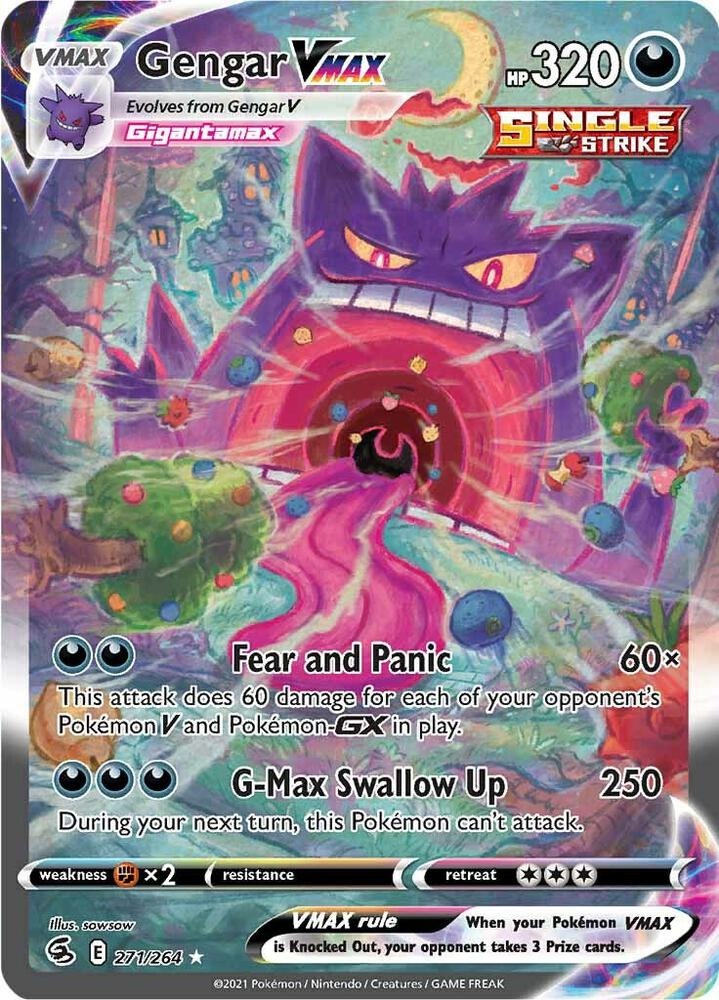 Gengar Vmax (Alternate Art Secret) - Swsh08: Fusion Strike (Swsh08)