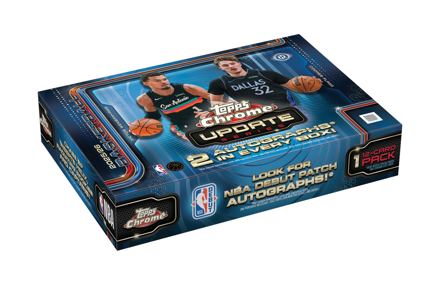 2025-26 Topps Chrome Update Basketball Breakers Delight 6 Box Case
