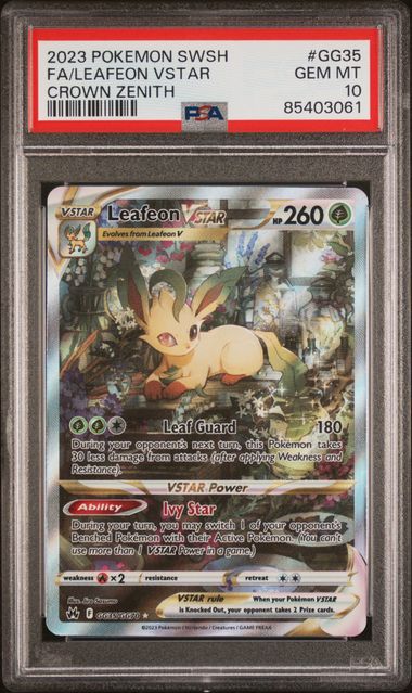 Leafeon Vstar 2023 Pokémon Crown Zenith #Gg35/Gg70 PSA 10