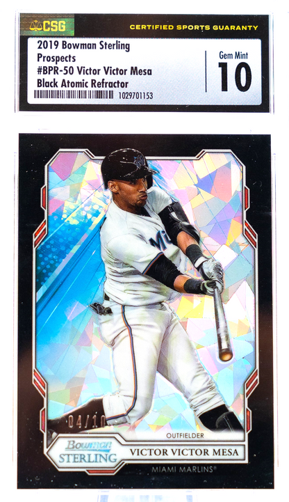 2019 Bowman Sterling - Victor Victor Mesa Bpr-50 - Black Atomic Refractor - Csg 10