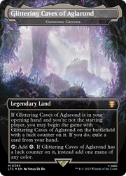 Glittering Caves of Aglarond - Gemstone Caverns (Borderless) (Surge Foil) - Commander: The Lord of the Rings: Tales of Middle-earth (LTC)