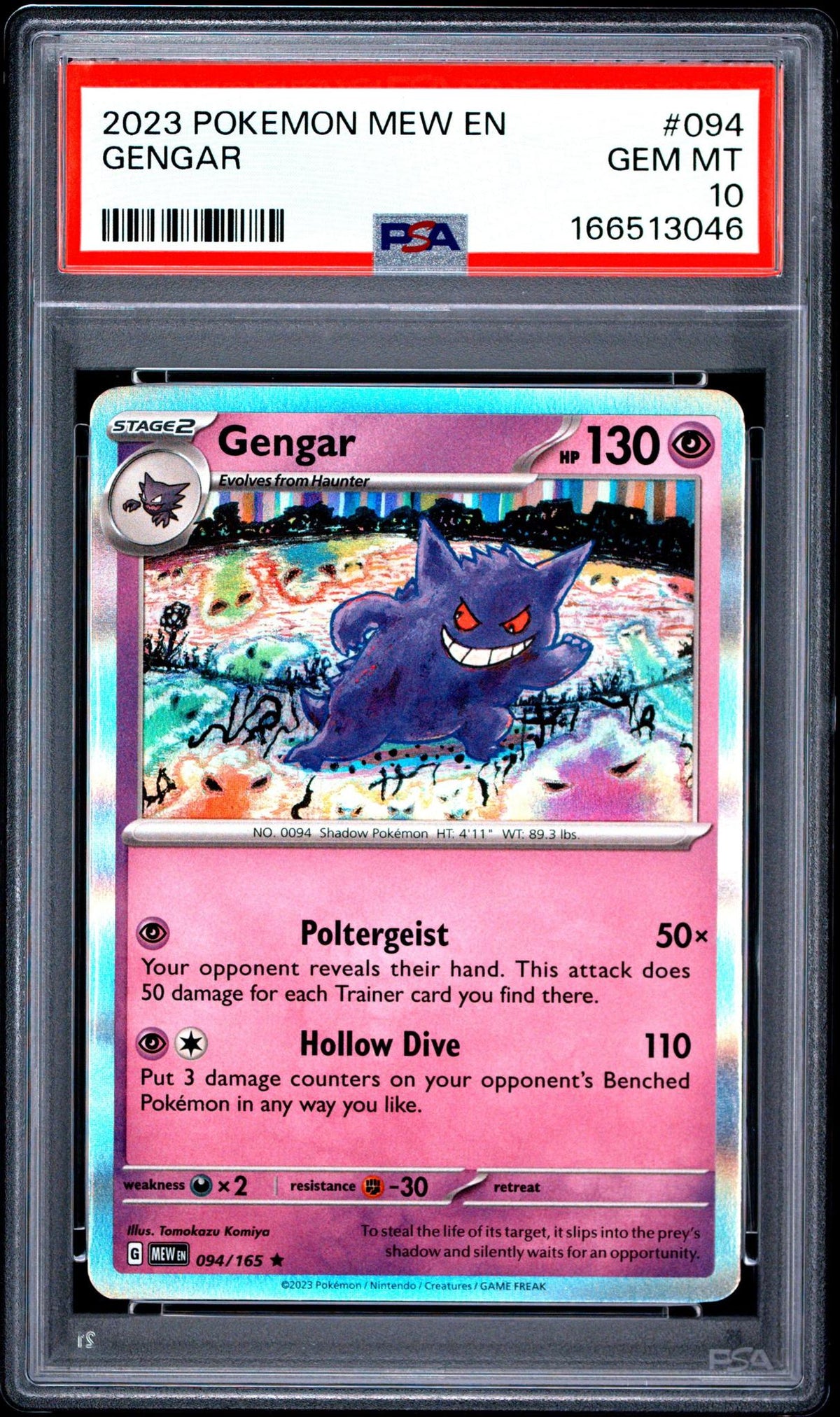 2023 POKEMON MEW EN-151 094 GENGAR PSA 10