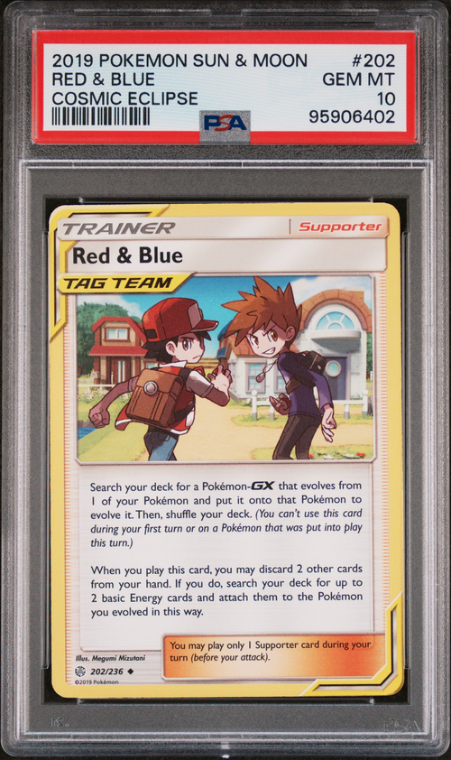 PSA 10 Red & Blue Cosmic Eclipse