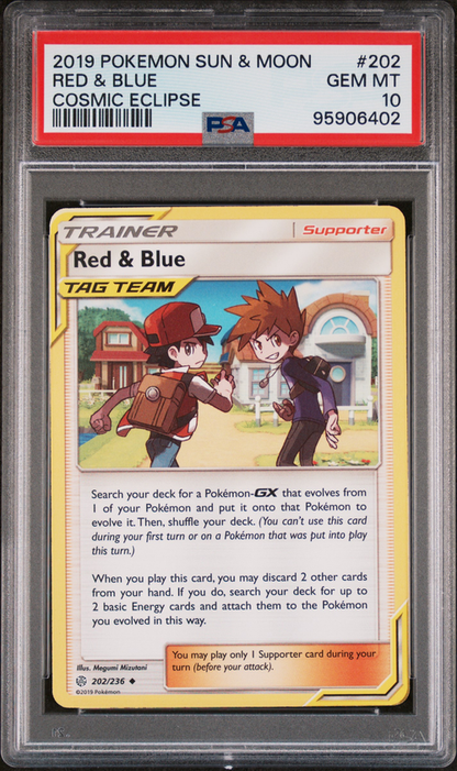 PSA 10 Red & Blue Cosmic Eclipse