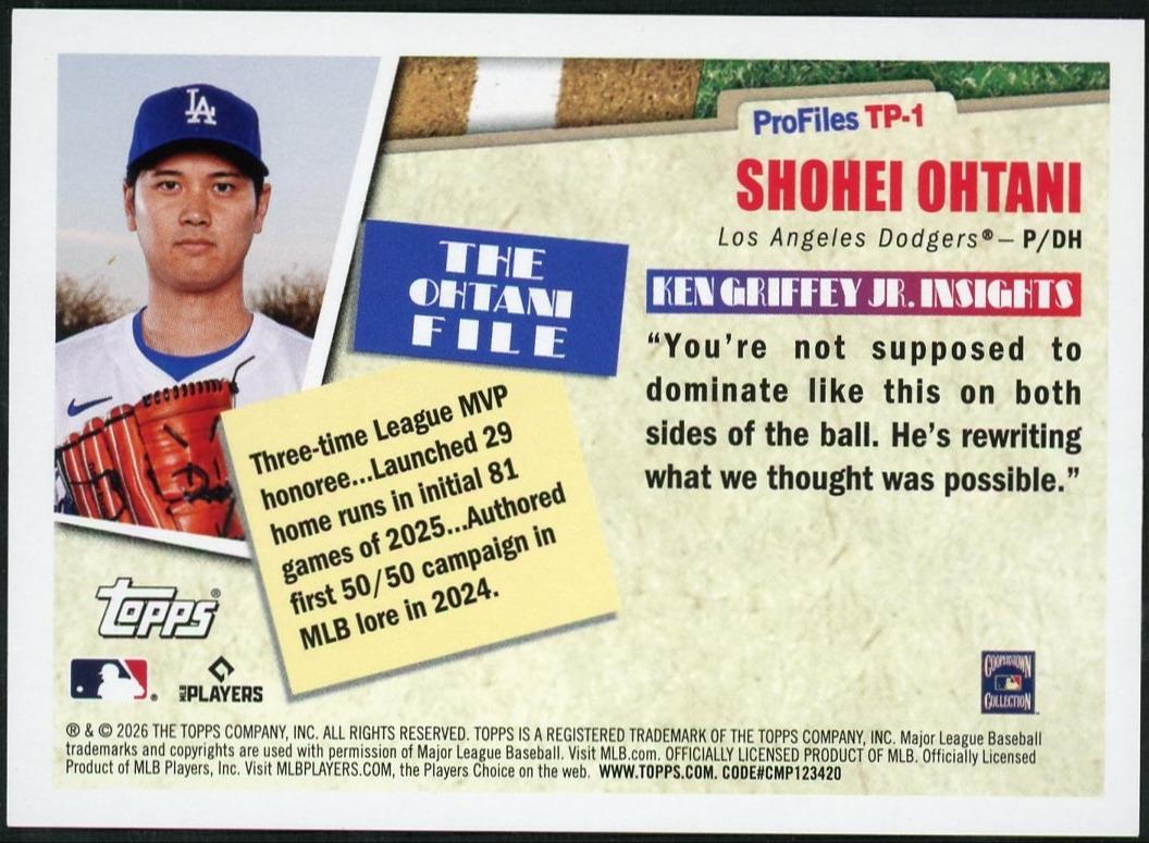 2026 Topps Series 1 Profiles Ohtani Orange /25