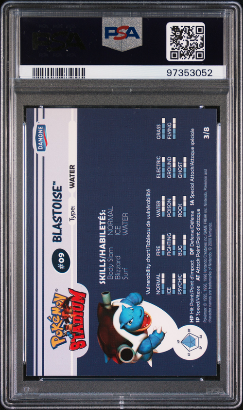 PSA 9 Blastoise Stadium Tip-Shiny-Gold