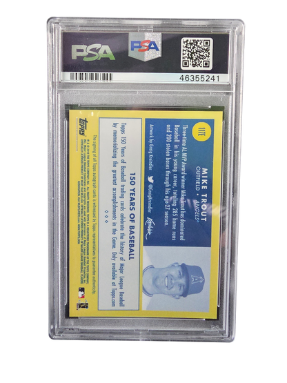 2019 Topps 150 Years Of Baseball Mike Trout #117E Bb Autograph Orange PSA 9
