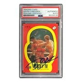 Dolph Lundgren Signed Ivan Drago 1985 Topps #3 Sticker Card PSA/DNA
