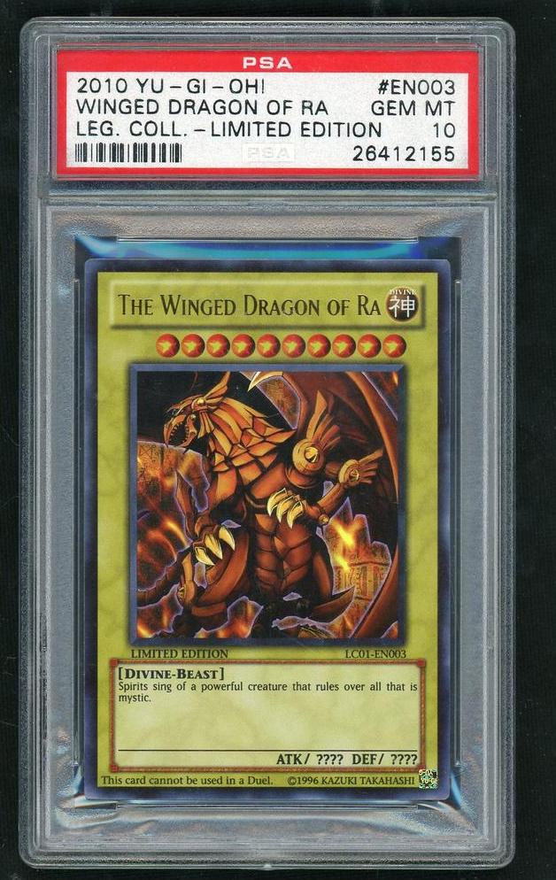 2010 Yu-Gi-Oh! Legendary Collection The Winged Dragon Of Ra #Lc01en003 PSA 10