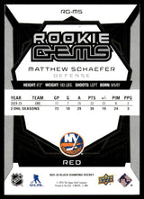 2025 The Upper Deck Company Black Diamond Rg-Ms Matthew Schaefer Rookie Gems Red Rookie Vg Ny Islanders
