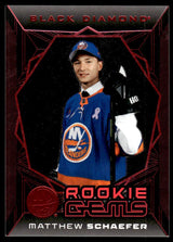 2025 The Upper Deck Company Black Diamond Rg-Ms Matthew Schaefer Rookie Gems Red Rookie Vg Ny Islanders