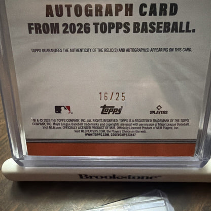 2026 Topps Series 1 Tarik Skubal #Mlma-Ts Orange Parallel/Variety Memo