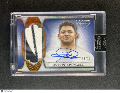 2025 Topps Dynasty Dynastic Data Jasson Dominguez Gu Patch Auto 09/10 Sealed