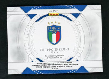 2022 Panini Ts-Fi Filippo Inzaghi Timeless Talents /99 Italy Auto