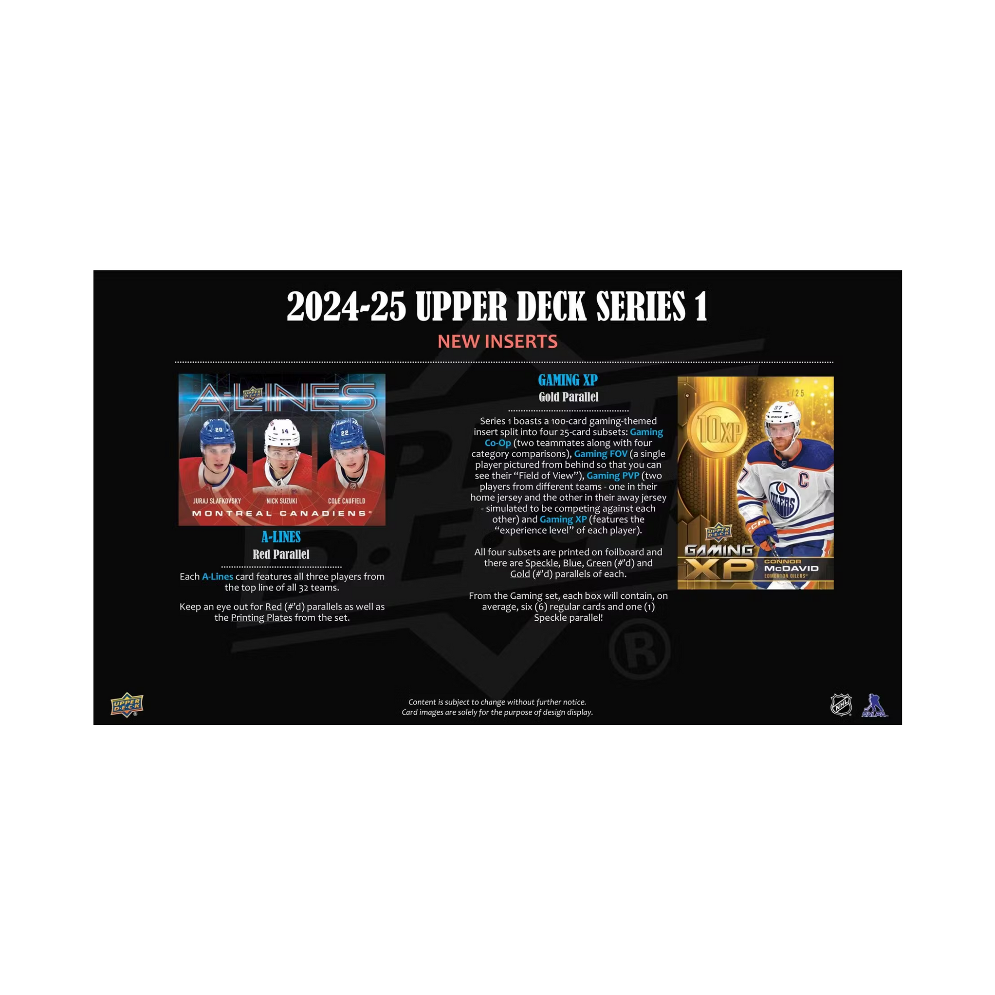 2024-25 Upper Deck Series 1 Hockey Hobby 12 Box Case