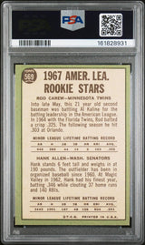 1967 TOPPS 569 A.L. ROOKIES ROD CAREW/HANK ALLEN PSA 5