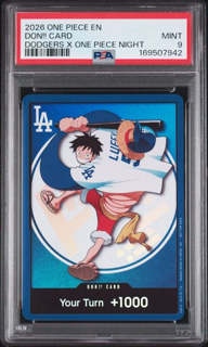Don!! Card Luffy - Dodgers X One Piece Night - 2026 One Piece - PSA 9