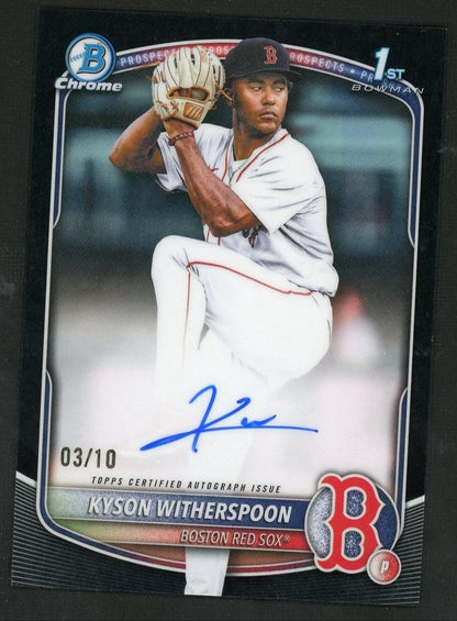 2025 Bowman Draft Kyson Witherspoon Black Refractor 1St Auto /10