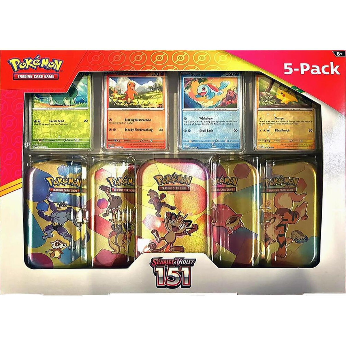 Pokemon: Costco Pokemon Scarlet & Violet 151 Mini Tin 5-Pack (Meowth)