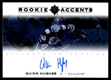 2019 Upper Deck Ultimate Collection Ra-Qh Quinn Hughes Rookie Accents Rookie 177 Canucks Auto