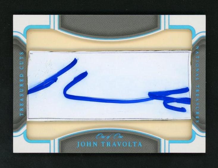 2014 Panini National Treasures Tc-Jta John Travolta Treasured Cuts Auto