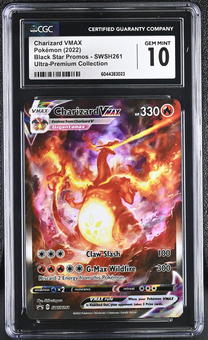 2022 Black Star Promos #Swsh261 Charizard Vmax Ultra-Premium Collection CGC 10