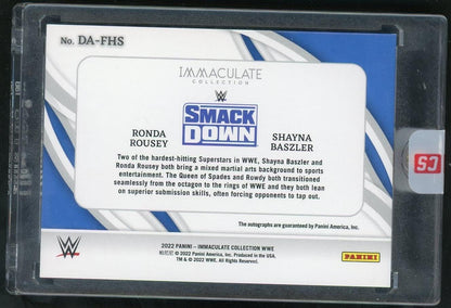 2022 Immaculate Ronda Rousey Shayna Baszler Dual Auto /25