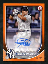 2023 Bowman Prv-Jd Jasson Dominguez Bowman Chrome Orange /75 Vg New York Yankees Auto