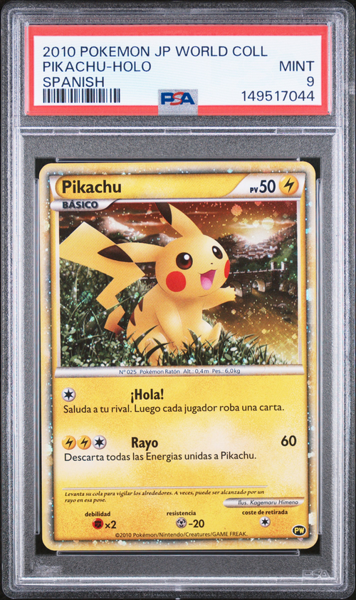 PSA 9 Pikachu-Holo Spanish