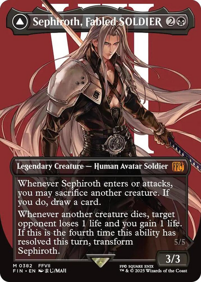 Sephiroth, Fabled Soldier (Borderless) (Surge Foil) - Final Fantasy (Fin)