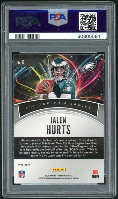 2020 Panini Prizm Illumination Jalen Hurts #6 PSA 10