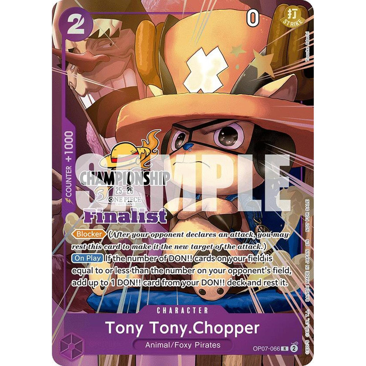 Tony Tony.Chopper (Cs 25-26 Finalist Card Set 1) (Op07-066) [One Piece Promotion Cards] Foil
