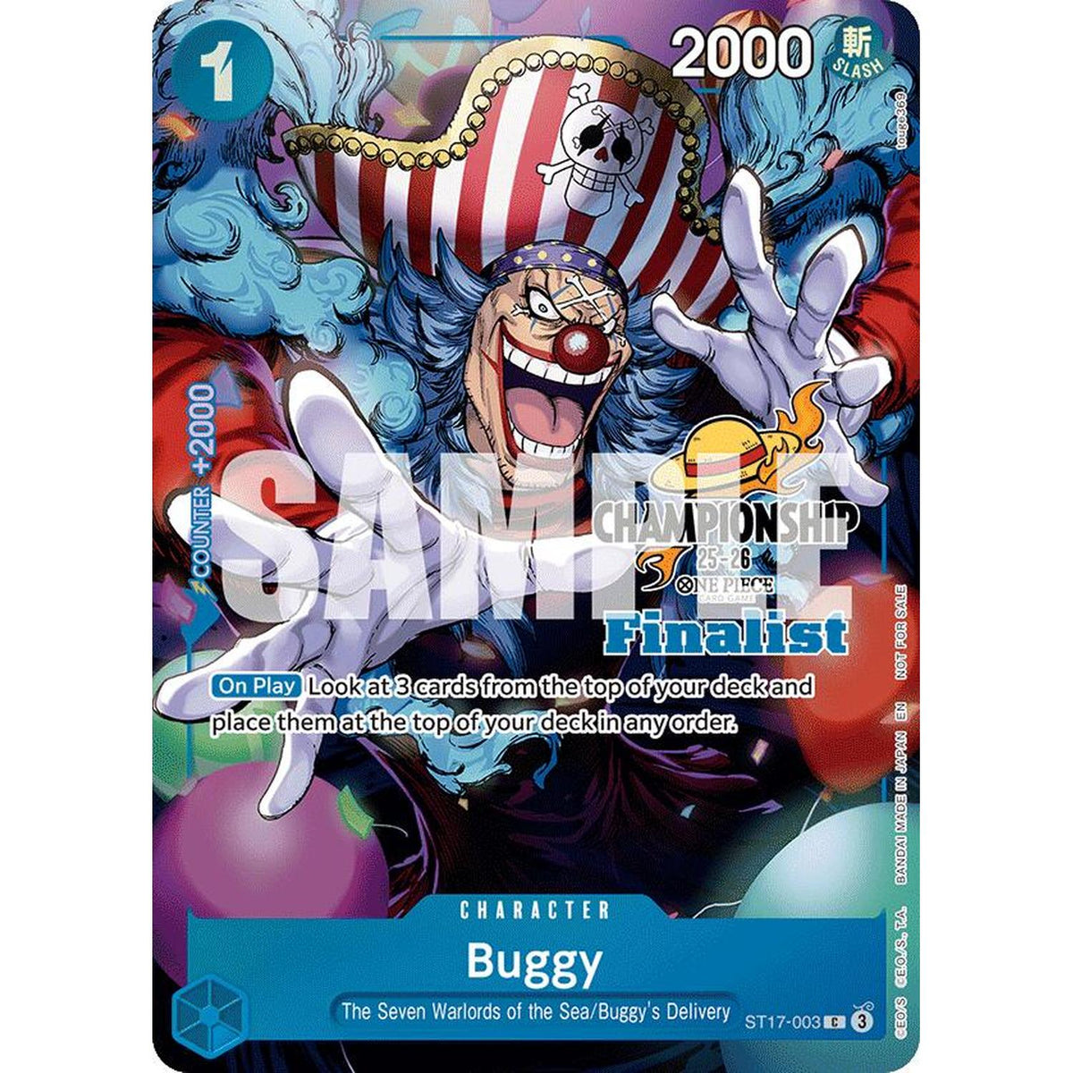 Buggy (Cs 25-26 Finalist Card Set 1) (St17-003) [One Piece Promotion Cards] Foil