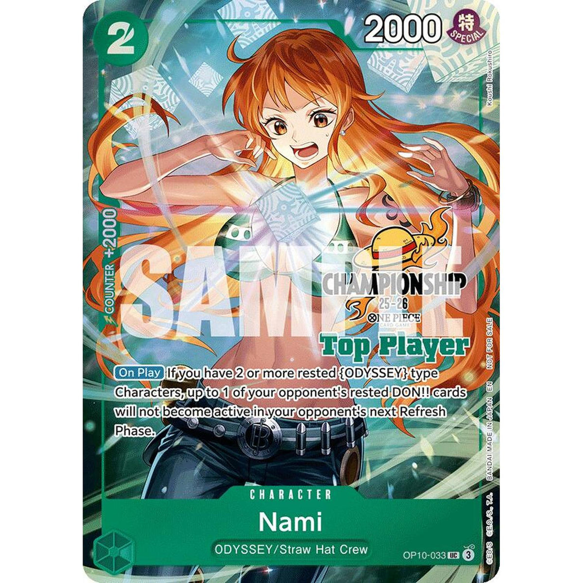 Nami (Cs 25-26 Top Player Pack) (Op10-033) [One Piece Promotion Cards] Foil