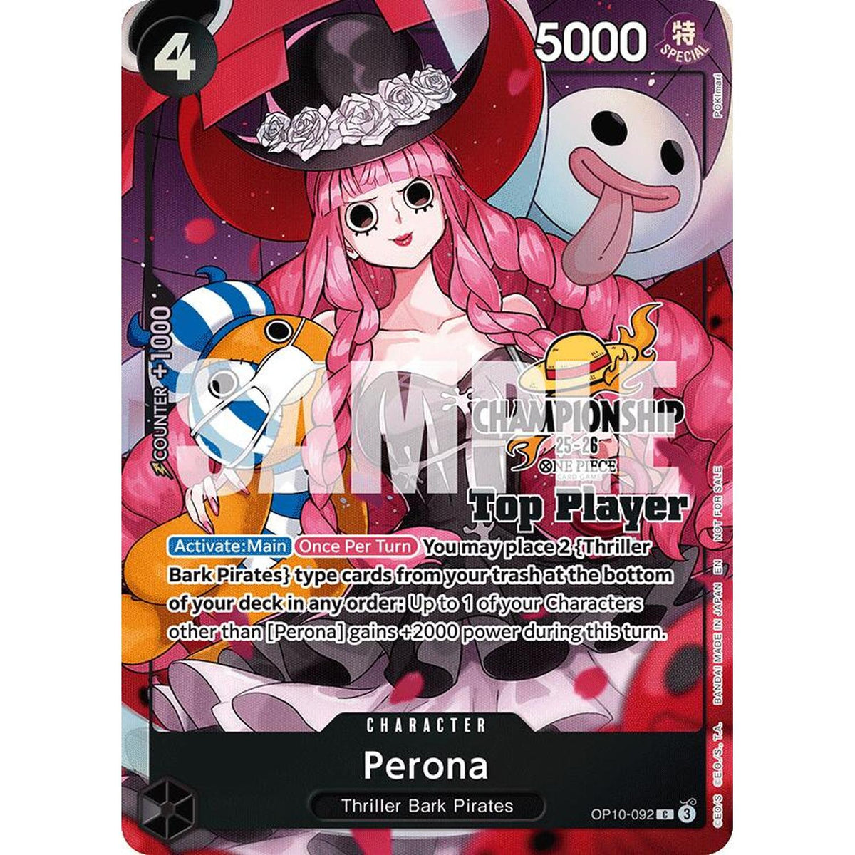 Perona (Cs 25-26 Top Player Pack) (Op10-092) [One Piece Promotion Cards] Foil