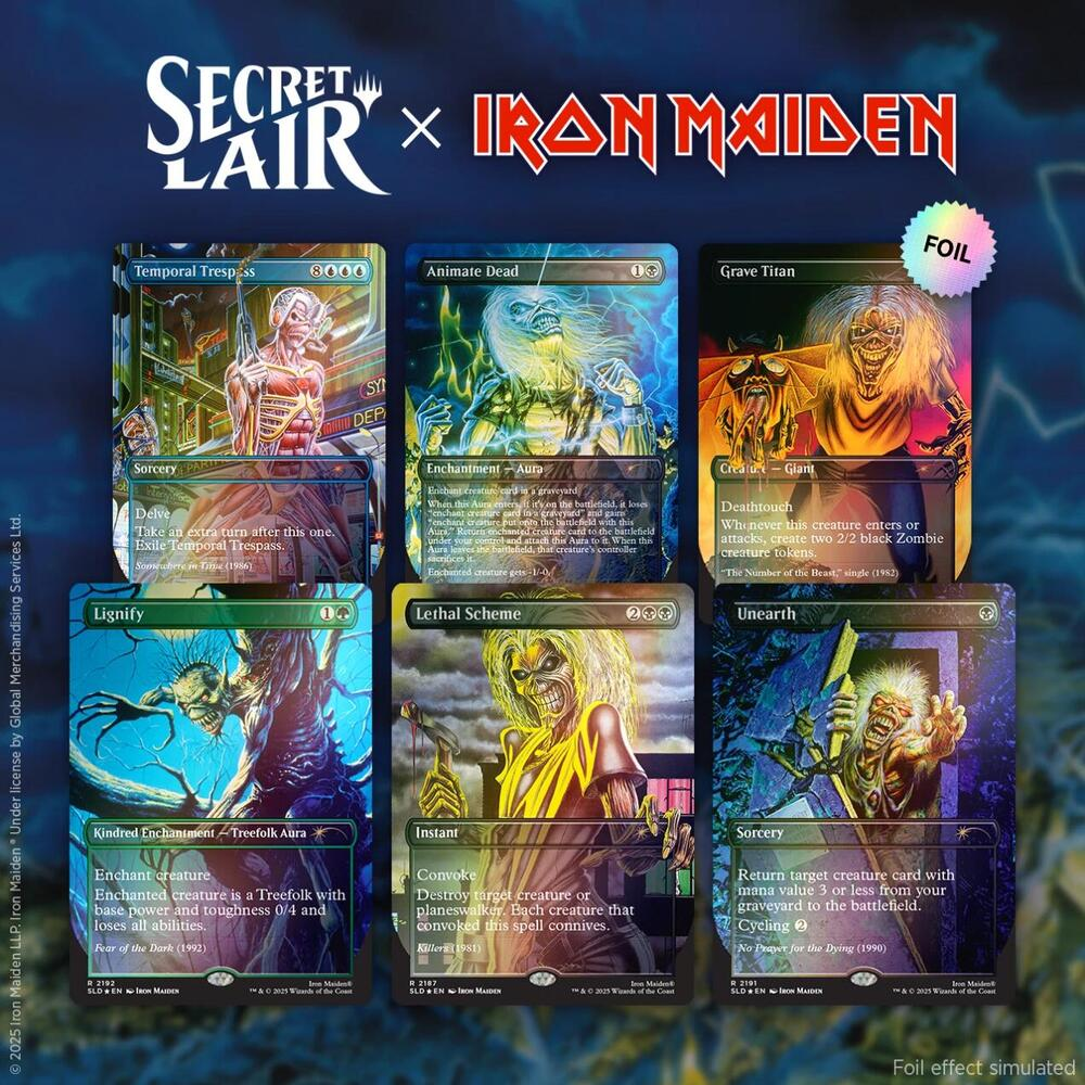Secret Lair X Iron Maiden: Album Art - Rainbow Foil Edition - Secret Lair Drop Series (Sld)