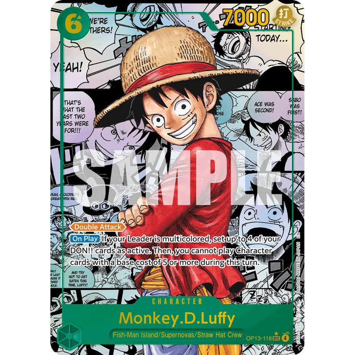 Monkey.D.Luffy (118) (Manga) (Op13-118) [Carrying On His Will] Foil