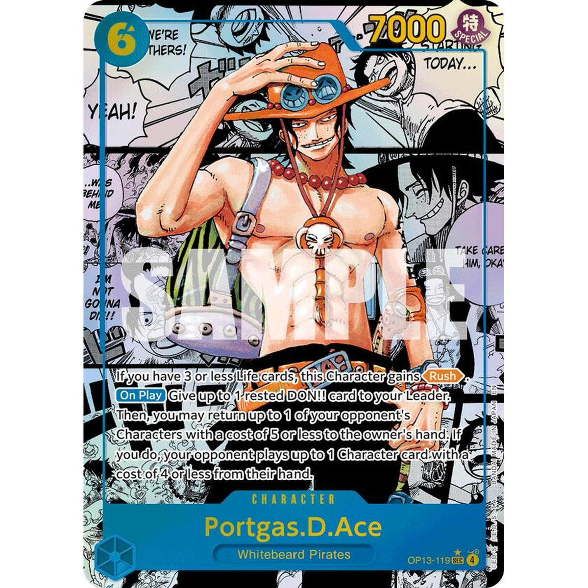 Portgas.D.Ace (119) (Manga) (Op13-119) [Carrying On His Will] Foil