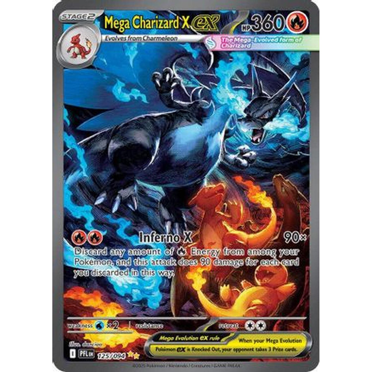 Mega Charizard X Ex 125/094 [Me02 Phantasmal Flames] - Holofoil