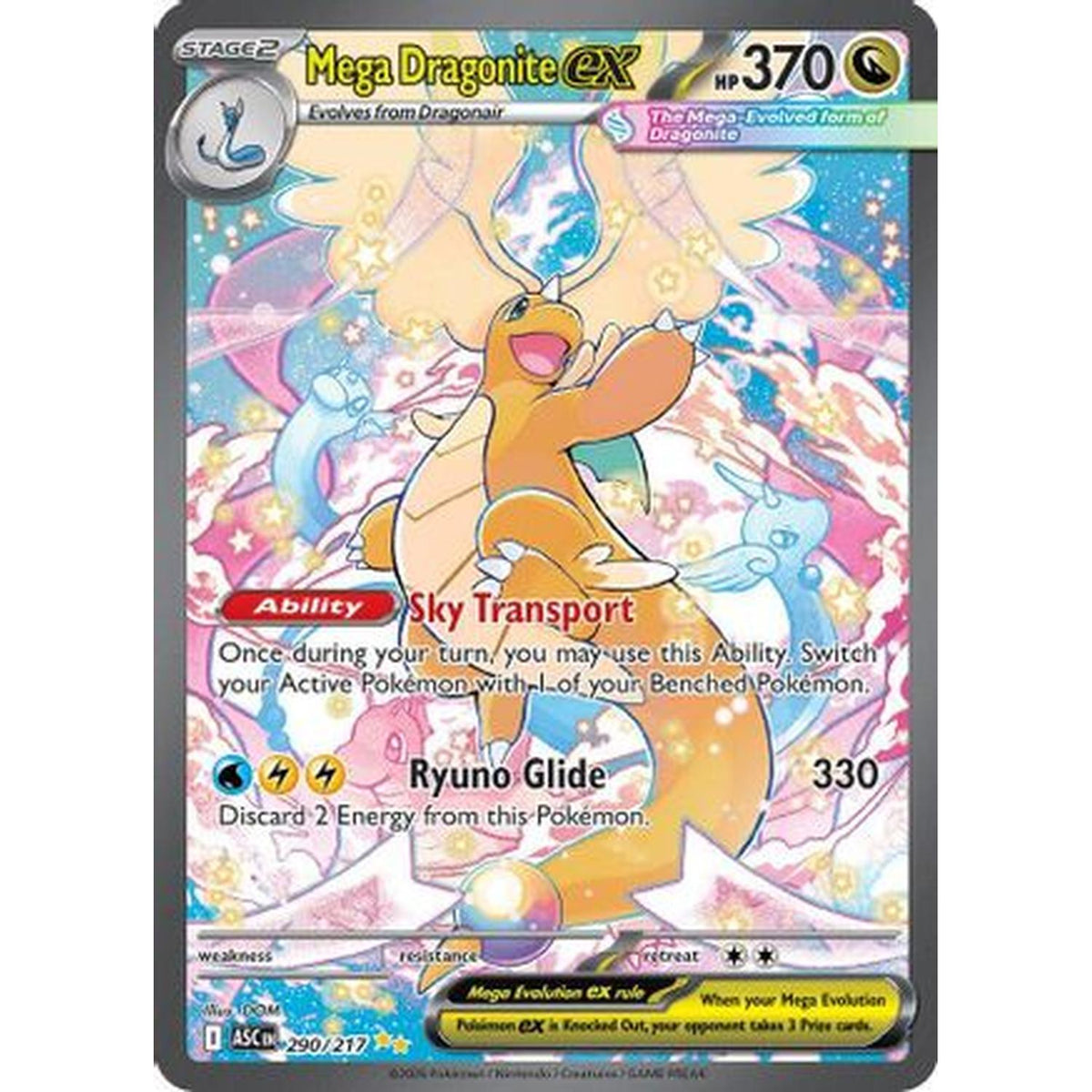 Mega Dragonite Ex 290/217 [Me Ascended Heroes] - Holofoil