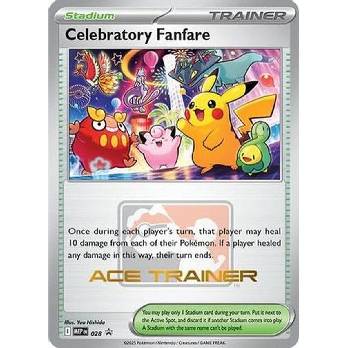 Celebratory Fanfare (Ace Trainer) 028 [Me Mega Evolution Promo]