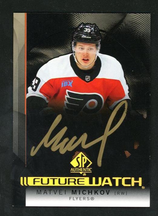 2024 Upper Deck Sp Authentic 185 Matvei Michkov Future Watch Rookie Vg Flyers Auto