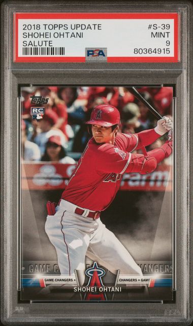 Shohei Ohtani 2018 Topps Update #S-39 Rc PSA 9