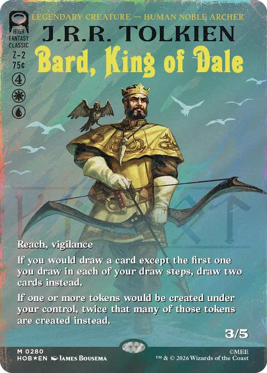 Bard, King Of Dale (Borderless) (Surge Foil) [Hob - 280]