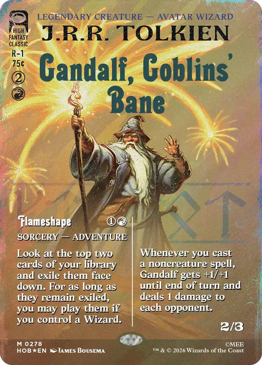 Gandalf, Goblins' Bane (Borderless) (Surge Foil) [Hob - 278]