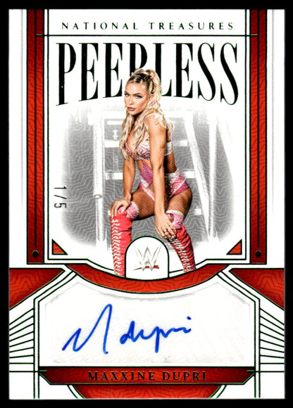 2024 Panini National Treasures Pl-Mxd Maxxine Dupri Peerless /5 Raw Auto