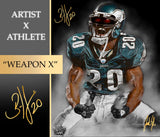 Hand Signed Brian Dawkins "WEAPON X" Art Print