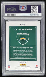 2020 Panini Donruss Optic Downtown SSP #DT-31 Justin Herbert RC PSA 10