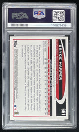 2012 Topps #661 Bryce Harper SP RC VAR PSA 8