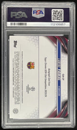 2023-24 Topps Chrome UEFA Chrome Blue #CA-LY Lamine Yamal Auto /150 PSA 9